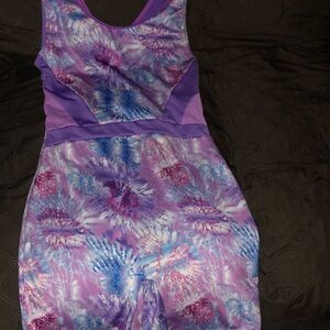 Kids Purple and Blue Tie-Dye One Piece